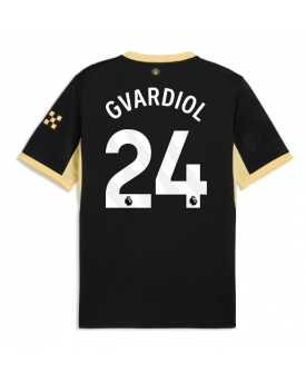 Manchester City Josko Gvardiol #24 Maglia Gara Trasferta Repliche 2026-27 Maniche Corte